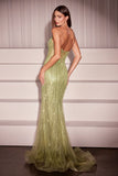 Sequin Strapless Fitted Dress by Ladivine CC416