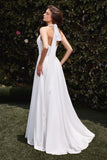 Strapless Satin Gown in Off White by Ladivine CD372W
