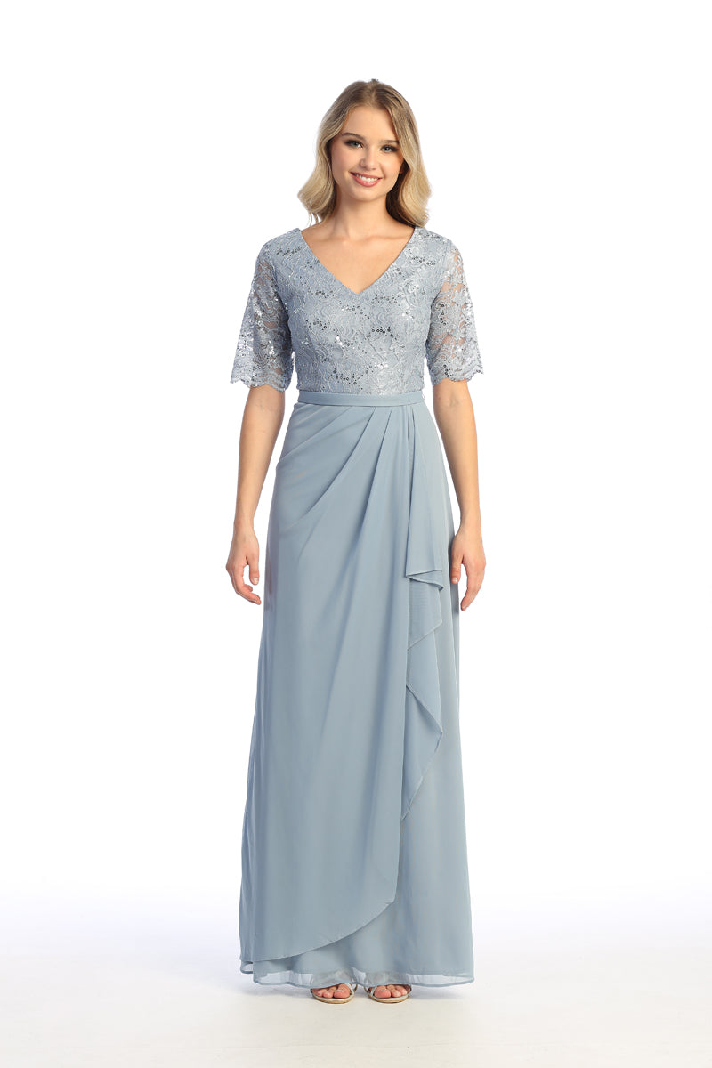 Formal dress in Dusty rose by Cindy Collection style 1692 | www.snkdress.com