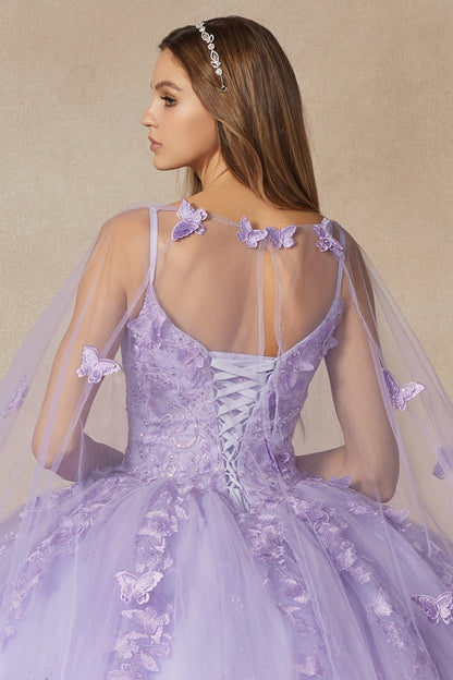 V-NECK  3D BUTTERFLY QUINCEANER BACK CORSET BY JULIET /1442