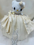 Hello Kitty Quincenera Doll Champagne ivory silver
