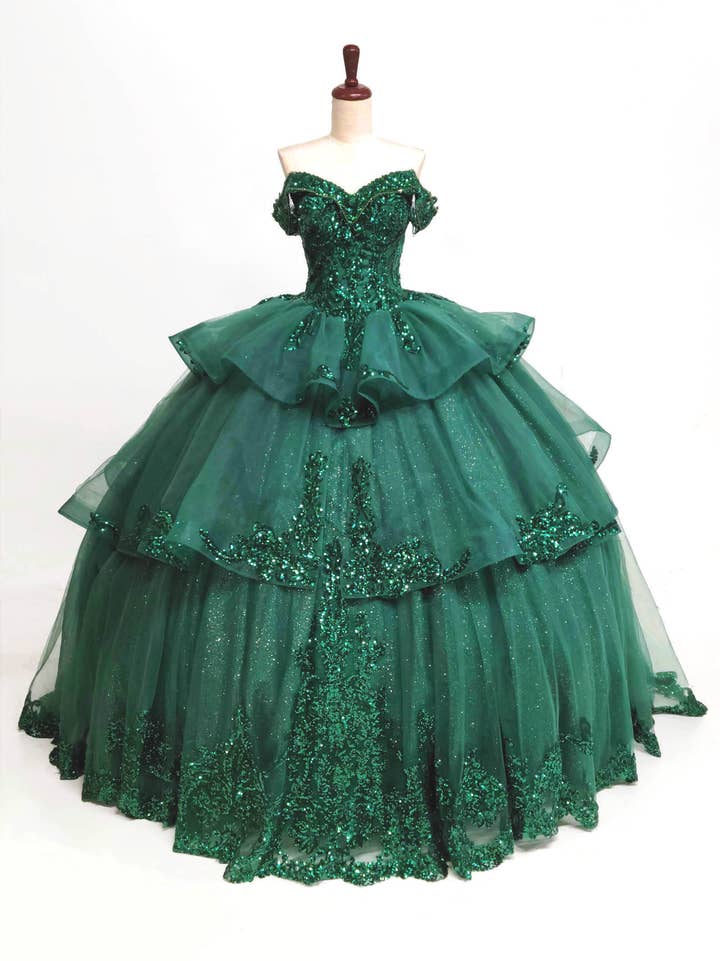 Off The Shoulder Quinceanera Dress by Morenos Wear CHF3063 Silver | www.snkdress.com