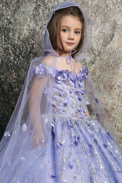 Mini Quince 3D Floral Gown Bella Princess Couture by Petite Adele / Pk 1004