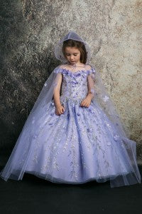 Mini Quince 3D Floral Gown Bella Princess Couture by Petite Adele / Pk 1004