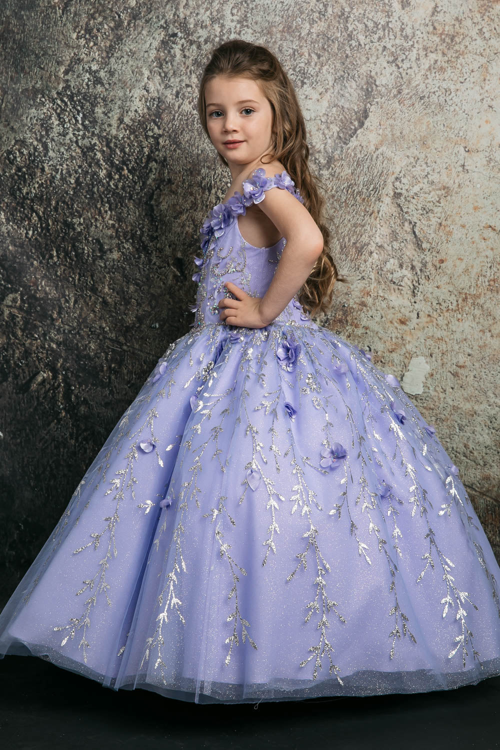 Mini Quince 3D Floral Gown Bella Princess Couture by Petite Adele / Pk 1004