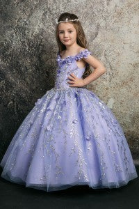 Mini Quince 3D Floral Gown Bella Princess Couture by Petite Adele / Pk 1004