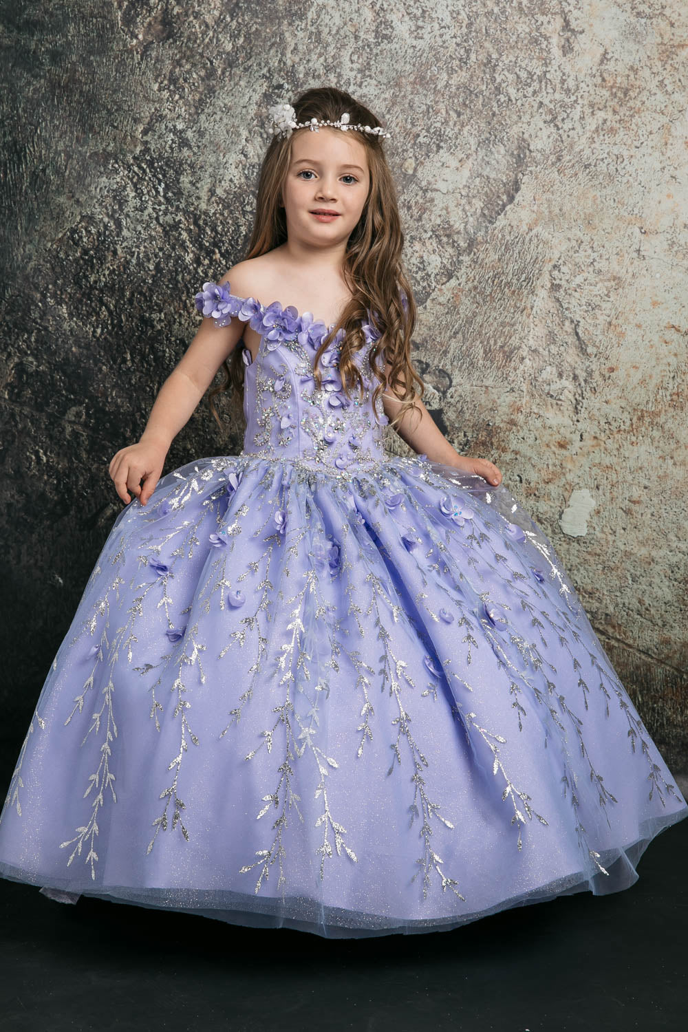 Mini Quince 3D Floral Gown Bella Princess Couture by Petite Adele / Pk 1004