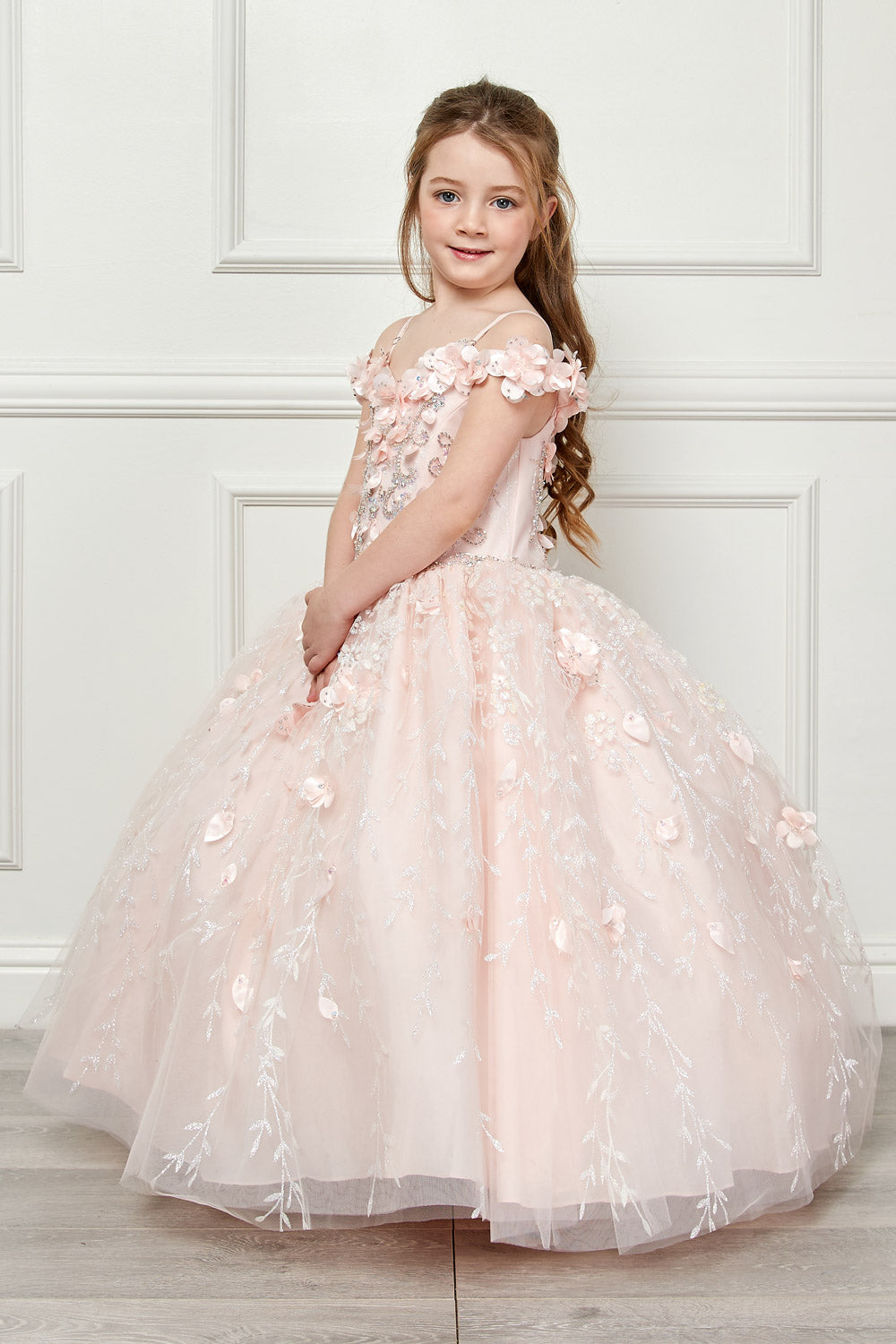 Mini Quince 3D Floral Gown Bella Princess Couture by Petite Adele / Pk 1004