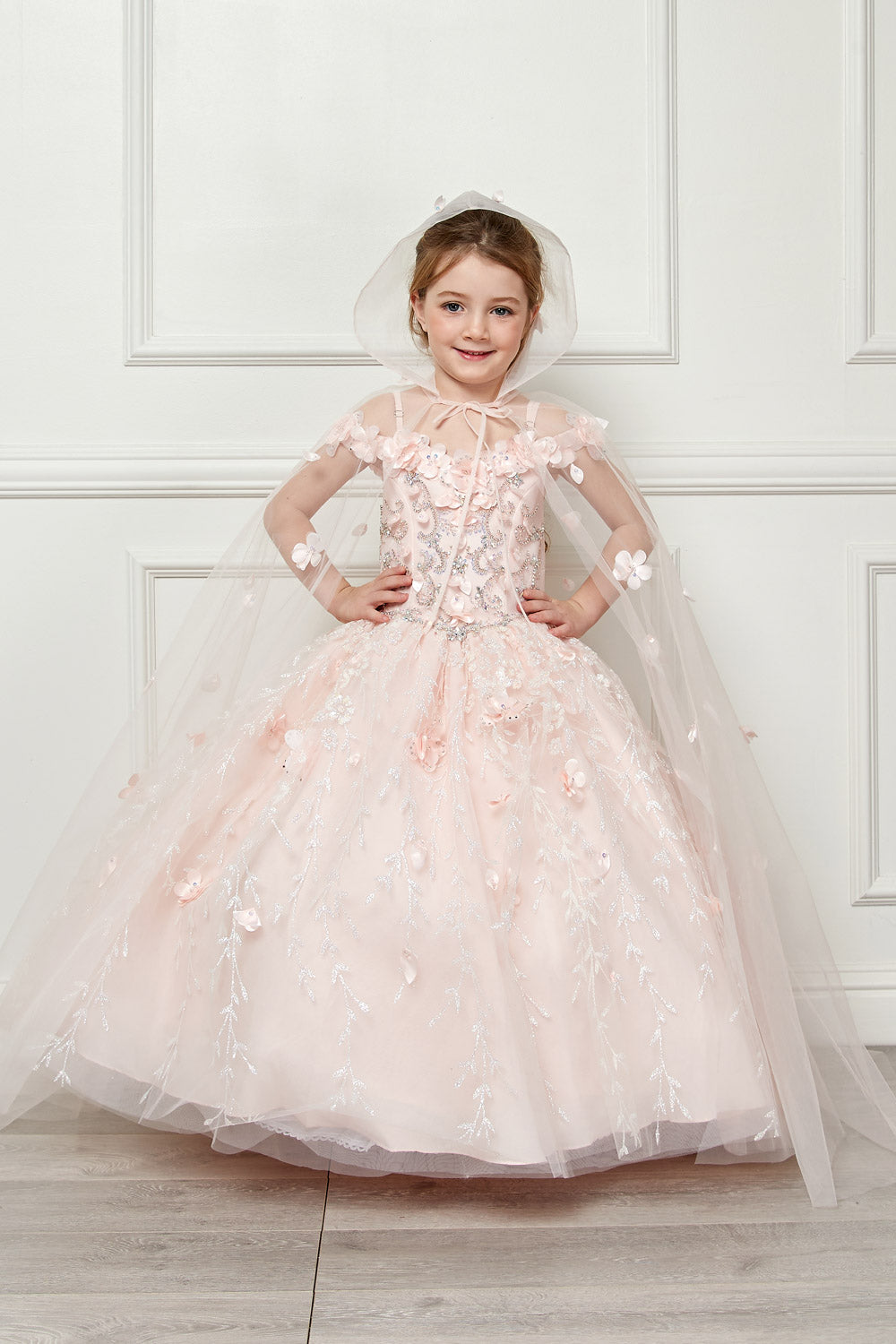 Mini Quince 3D Floral Gown Bella Princess Couture by Petite Adele / Pk 1004