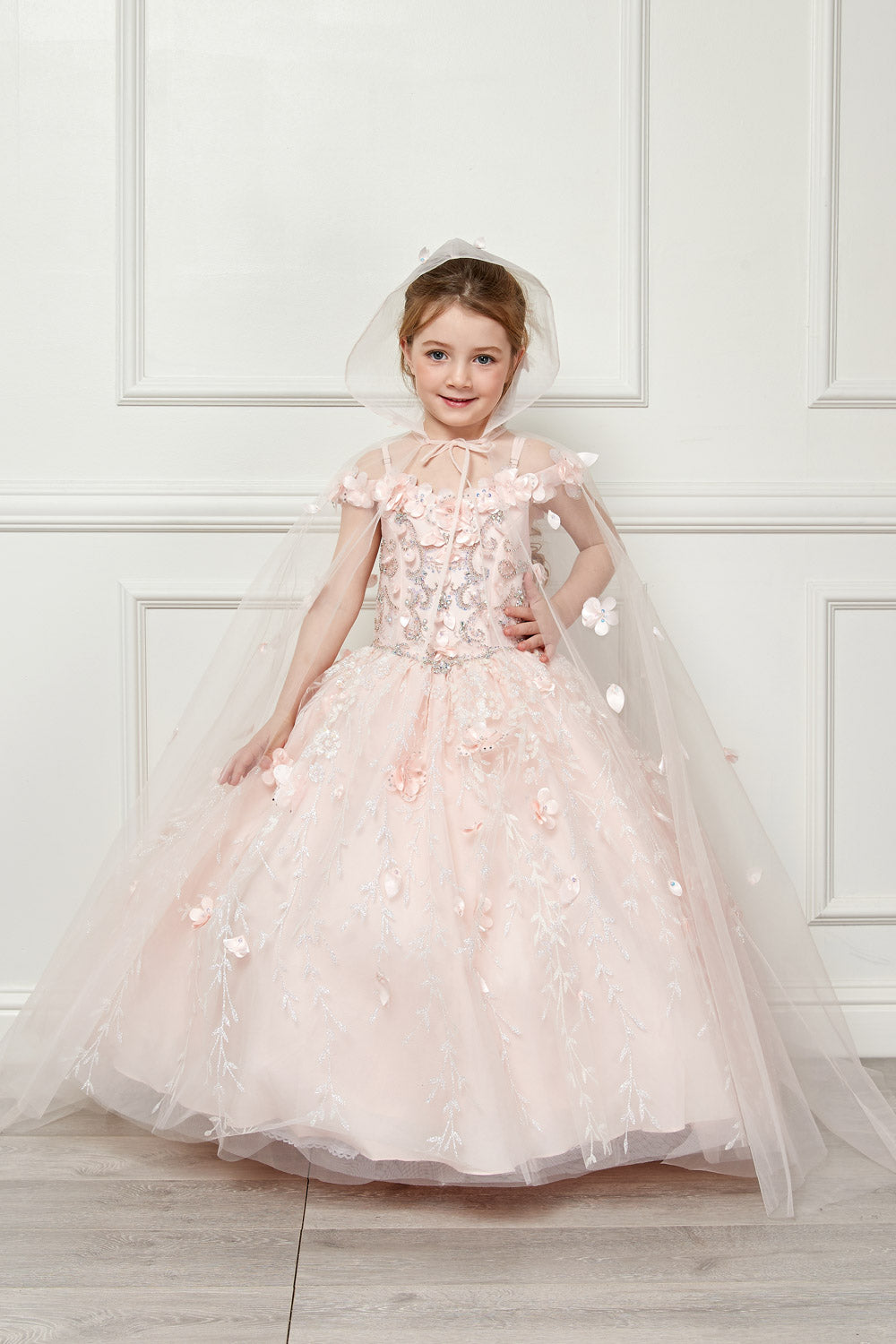 Mini Quince 3D Floral Gown Bella Princess Couture by Petite Adele / Pk 1004