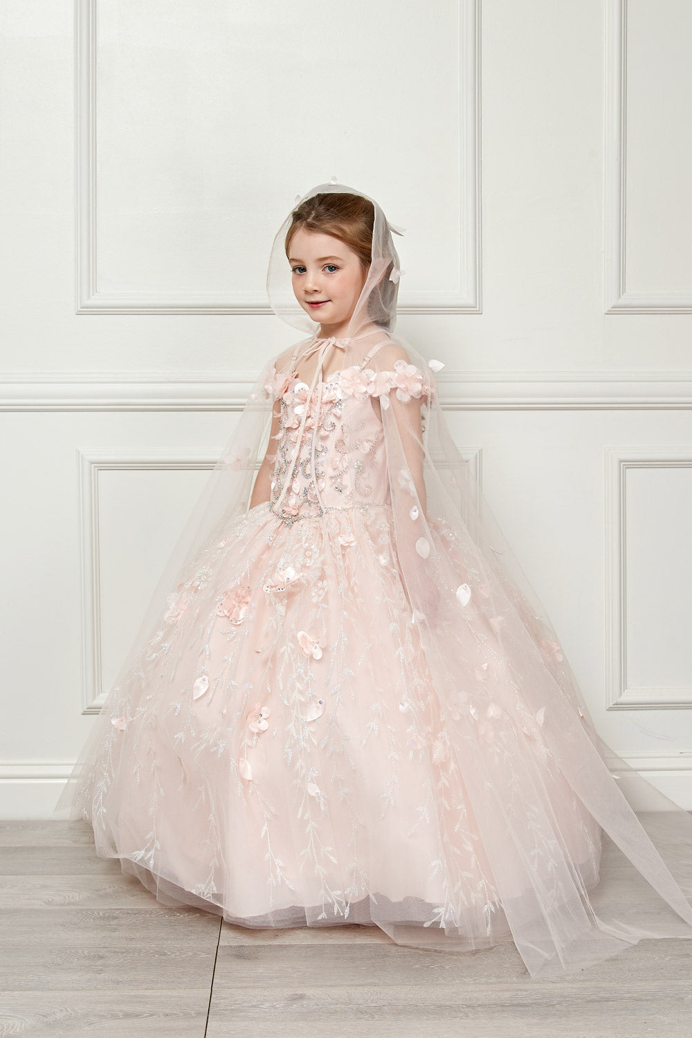 Mini Quince 3D Floral Gown Bella Princess Couture by Petite Adele / Pk 1004