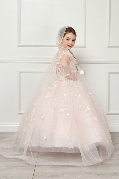 Mini Quince 3D Floral Gown Bella Princess Couture by Petite Adele / Pk 1004