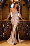 Formal dress in Silver by Ladivine style KV1116 | www.snkdress.com