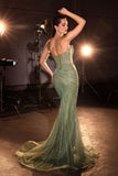 Strapless sweetheart mermaid gown by Ladivine style KV1137 Greenery | www.snkdress.com