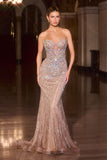 Strapless sweetheart mermaid gown by Ladivine style KV1137 Greenery | www.snkdress.com