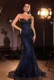 Off-Shoulder Mermaid Evening Gown by Ladivine KV1141