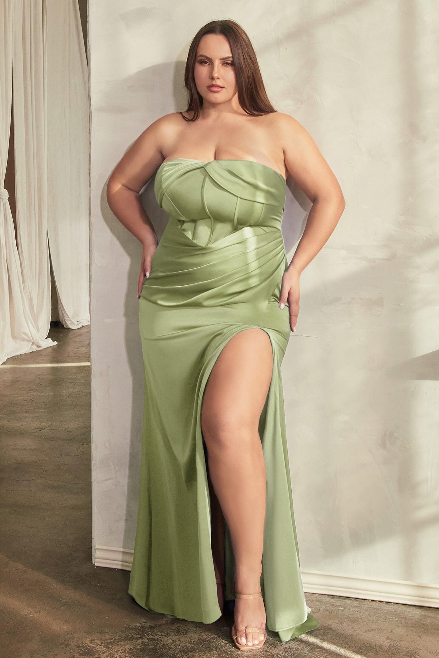 Plus Size Gown by Ladivine CD326C