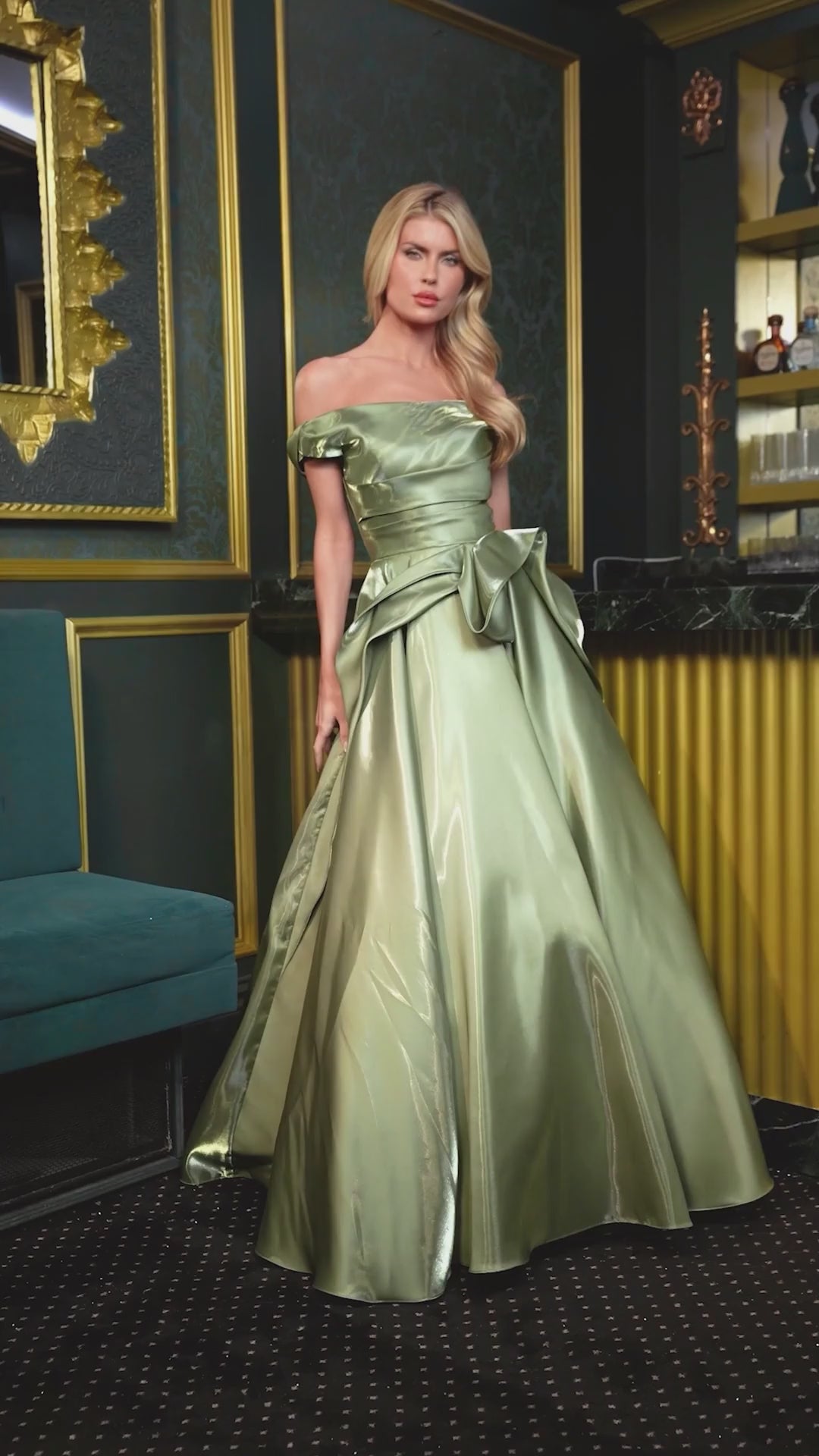 Off the Shoulder Ball Gown by Ladivine J885