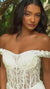 Corset Bodice Sweetheart Satin Gown in Off White by Ladivine CD0186W