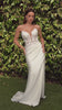 Ladivine CDS465W off white embellished sweetheart mermaid gown with beaded detailing and floor-length hem