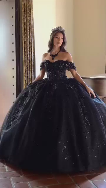 Off-Shoulder Ball gown with Lace by Bella Princess PQ1070