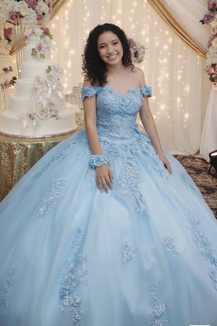 Shimmering quinceanera ball gown by Joy Collection style 10280 | www.snkdress.com